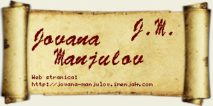 Jovana Manjulov vizit kartica